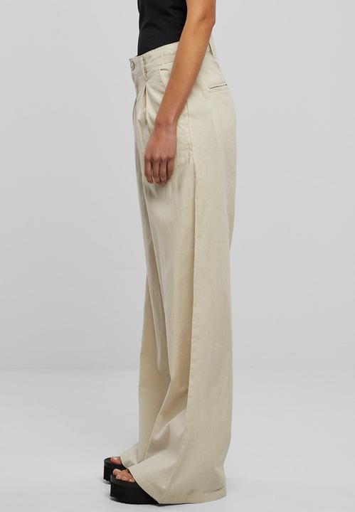 Image du produit Urban Classics Ladies High Linen Mixed Wide Leg Pants (28)