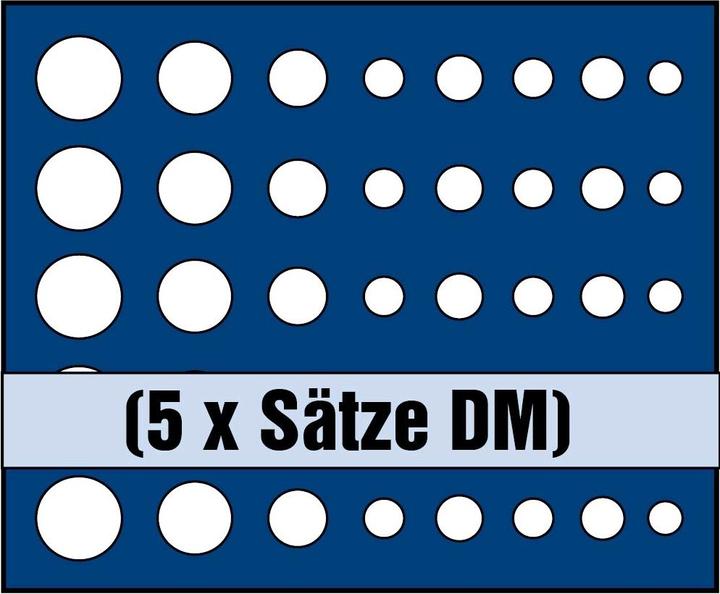 Safe Tableau für 5 kompl DMKursmünzensätze
