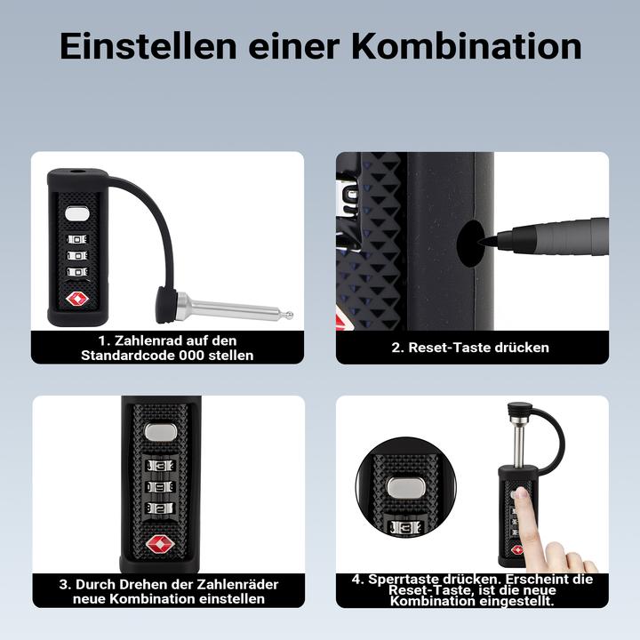 Produktbild Wiltec Waffenkoffer Zahlenschloss Kofferschloss Gewehrkoffer Vorhängeschloss