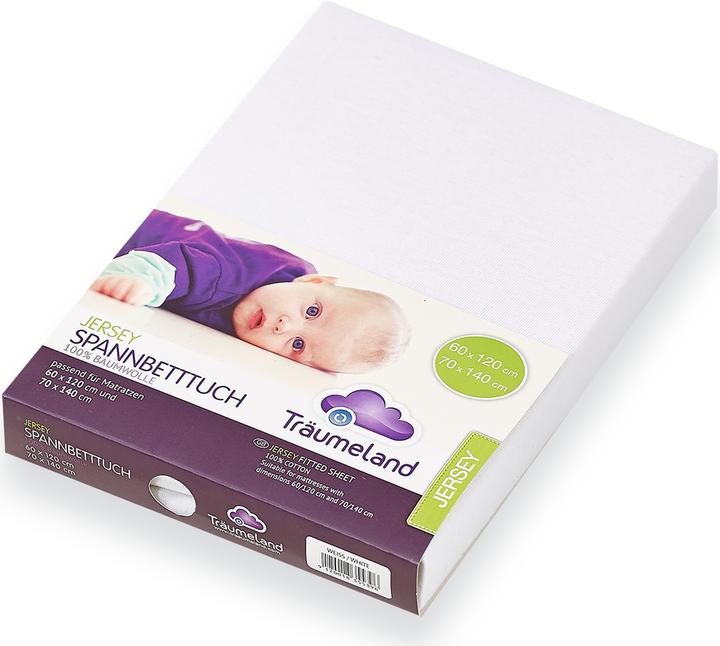 Actual product image Träumeland Fitted sheet jersey (60 x 120 cm, 50 x 100 cm, 70 x 140 cm, 40 x 90 cm, 90 x 200 cm)