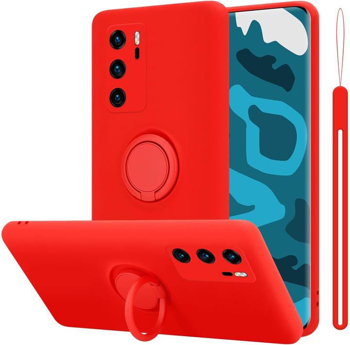 Productafbeelding Cadorabo TPU Vloeibare Ring Silicone Hoesje (Huawei P40)