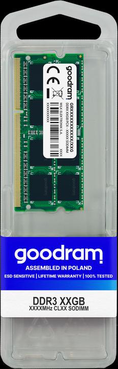 Produktbild Goodram Gr1333s364l9s (1 x 4GB, 1333 MHz, DDR3-RAM, SO-DIMM)