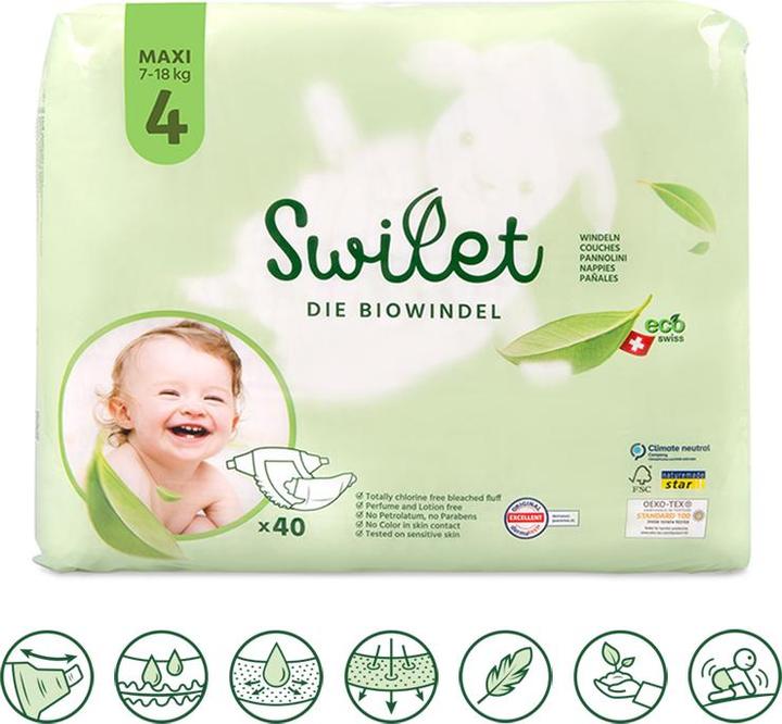 Image du produit Swilet La couche bio (Taille 4, Pack mensuel, 480 pièce(s))