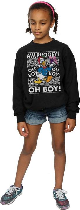 Produktbild Disney Donald Duck Christmas Fair Isle Sweatshirt Mädchen (140, 146)