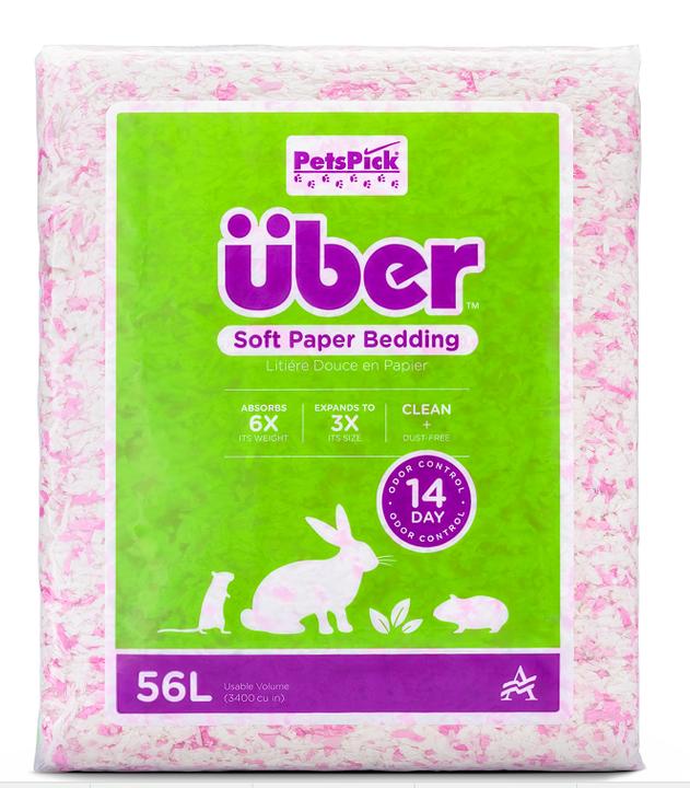 Über Soft Paper Bedding 56l Pink/White - (45064) (Bedding)