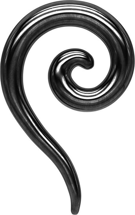 Star Piercing Taper Dehnspirale schwarz (Chirurgenstahl 316L, ohne Messing)