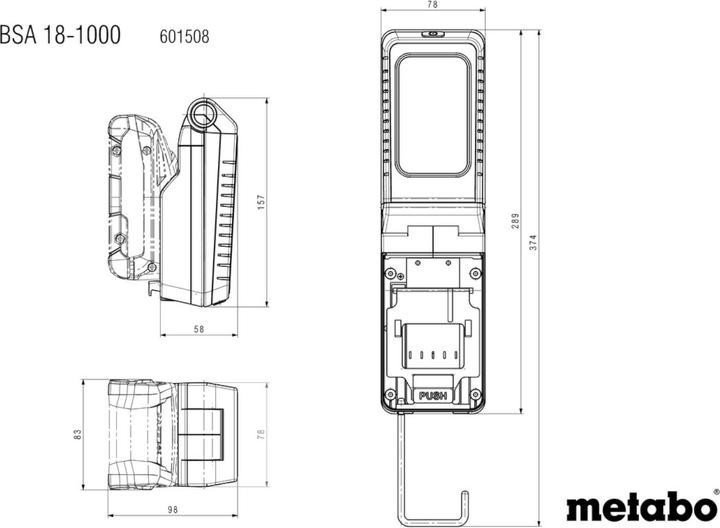 Produktbild Metabo BSA 18-1000 (1000 lm)