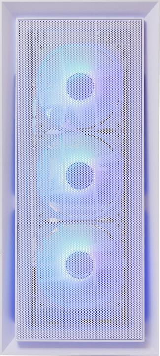 Actual product image White Shark Shark GCC-2401 Warhead-3 White 4 Fans 12cm RGB (ITX, ATX, E-ATX)
