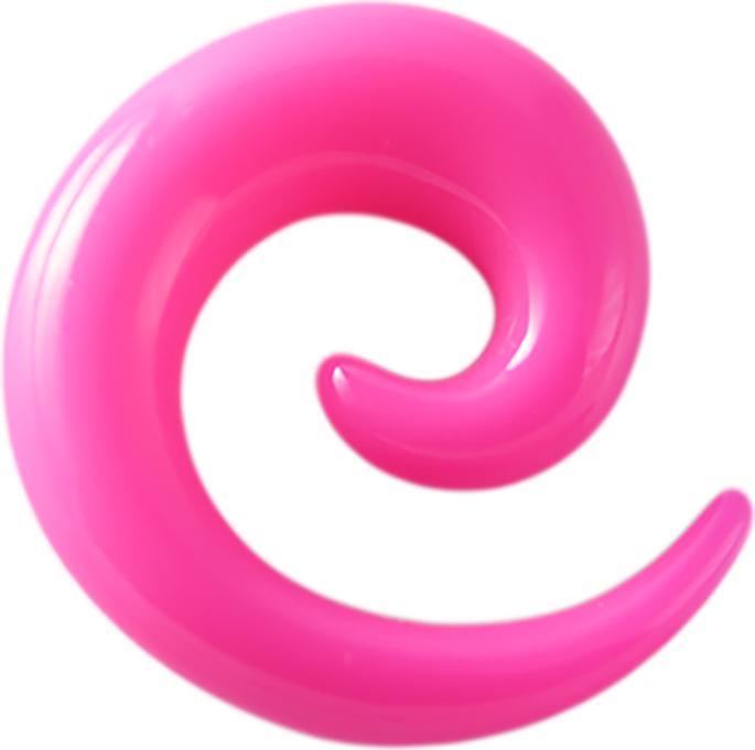 Star Piercing Dehnspirale pink (ohne Messing, Acryl)