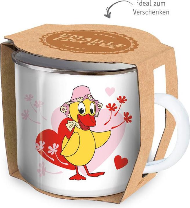 Produktbild Unser Sandmännchen Emaille Becher Tasse Schnatterinchen (300 ml)