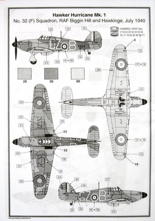Produktbild Airfix Bausatz Hawker Hurricane Mk.1 1:48