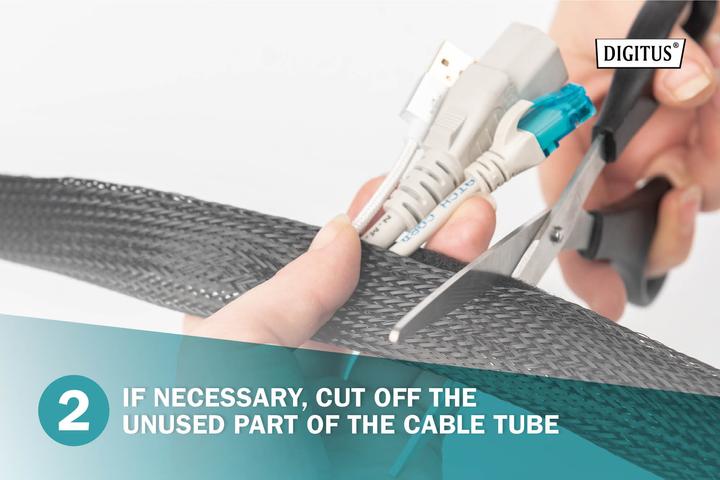 Image du produit Digitus Tube de câble flexible avec fermeture à crochets et à boucles (Gaines pour câbles, 200 cm)