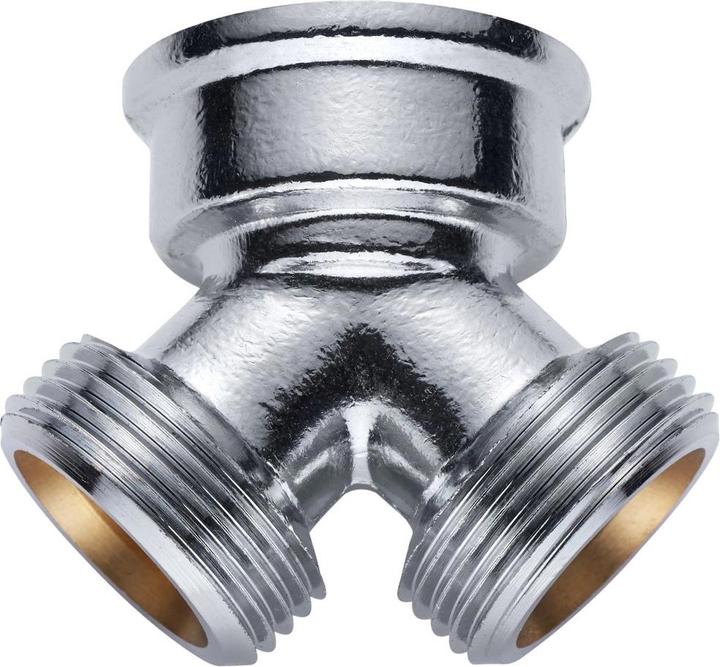 Diaqua Y-branch piece short brass chrome-plated (Pipe fitting)