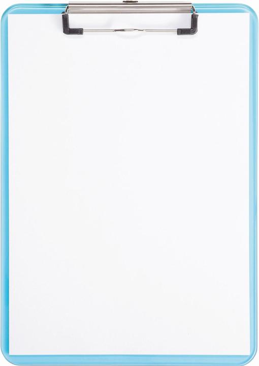 Actual product image Maul Clipboard neon, DIN A4, transparent-blue plastic, flat, nickel-plated clip terminal (22.6 x 31.8 cm)
