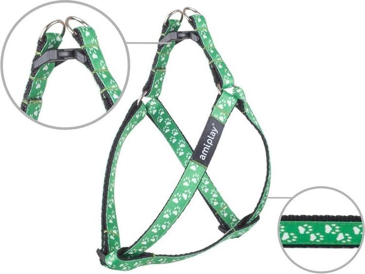 Image du produit amiplay Adjustable Harness Joy M Green Feet (M, Chien)