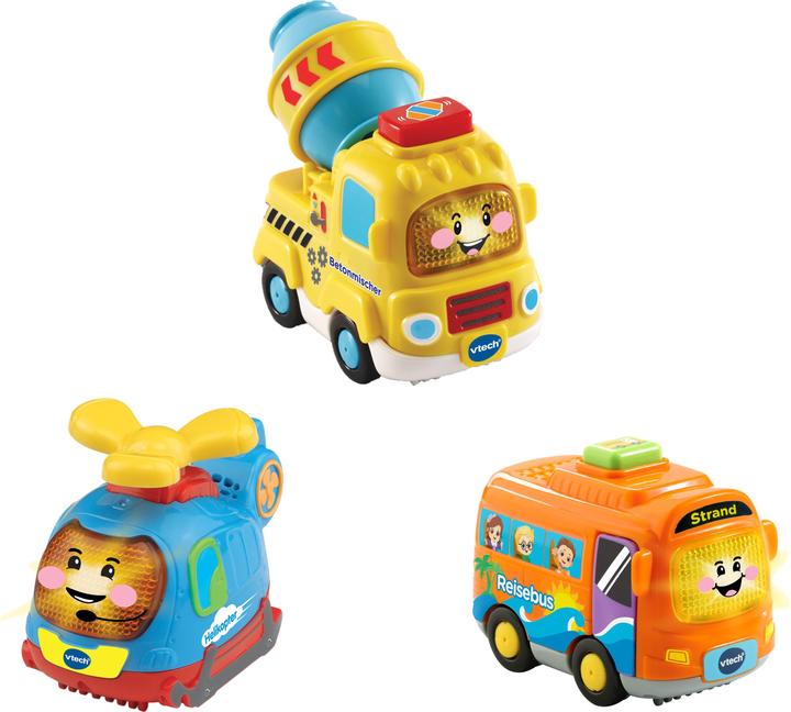 VTech Tut Tut Baby Flitzer Set - Reisebus, Helikopter, Betonmischer