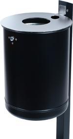 Produktbild Metallwerke Renner Abfallsammler 50L schwarz inkl.Pfosten (50 l)