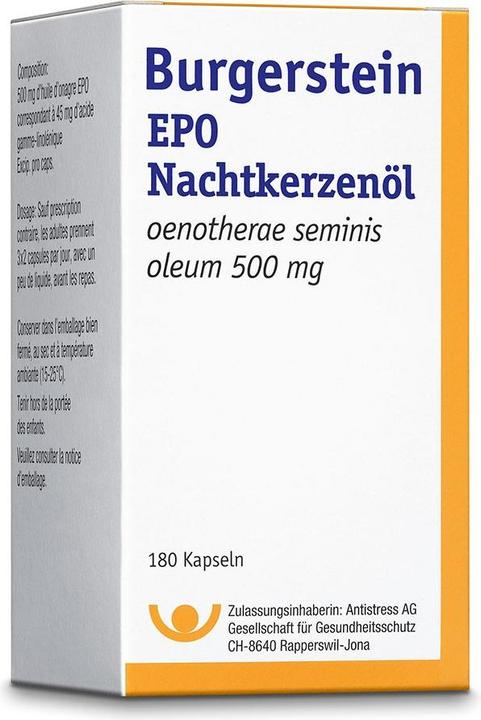 Actual product image Burgerstein Epo evening primrose oil (180 Piece, Oil, 176 g)