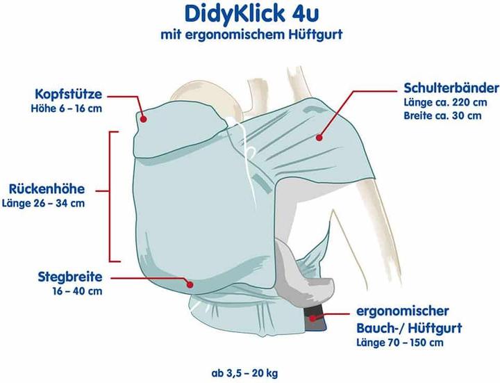 Actual product image Baby Carrier DidyKlick 4u Rusty Red