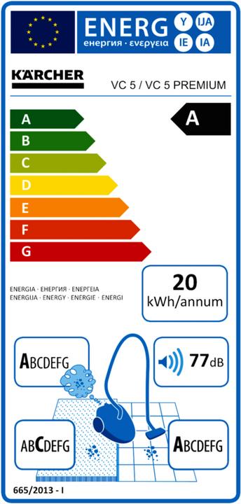Energie-Label Kärcher VC 5 Premium