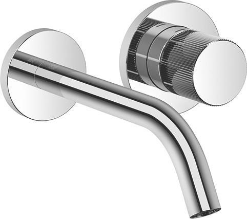 Actual product image Dornbracht Meta PURE wall-mounted single-lever basin mixer without pop-up waste, 190 mm projection