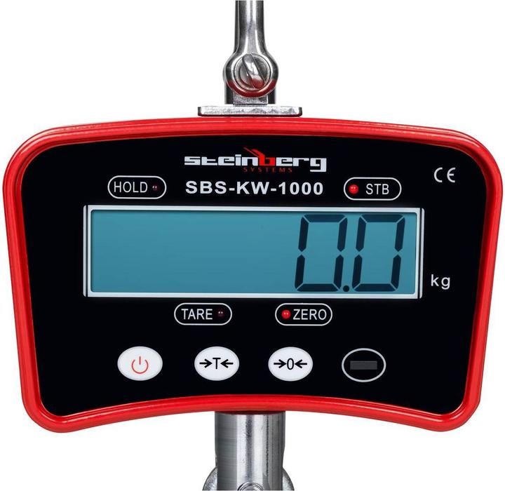 Produktbild Steinberg Kranwaage Industriewaage Hängewaage Lastenwaage 1000 kg 0,2 kg Waage