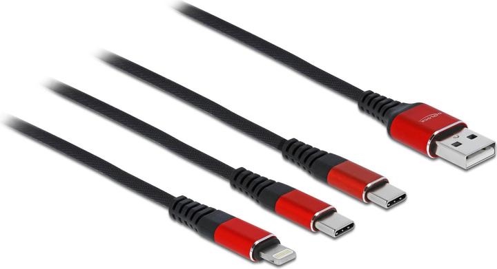 Delock USB A – Lightning, 2x USB Typ C (0.30 m, USB 2.0)