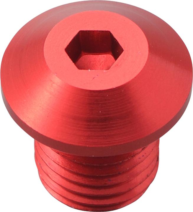 Daytona Schraubenkappe CNC-Aluminium rot eloxiert F. Spiegel Gewinde M10 X P1.25 Linksgewinde