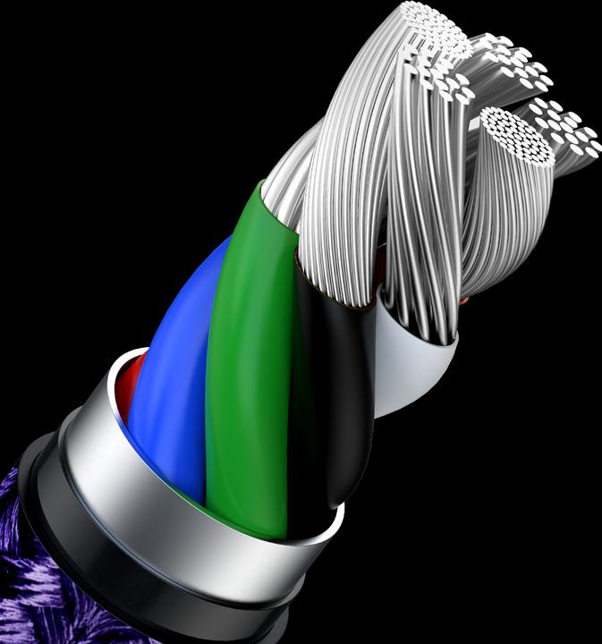 Actual product image Baseus Cafule Series USB-C cable for Lightning, 20W, 2m (purple) (2 m, USB 2.0)