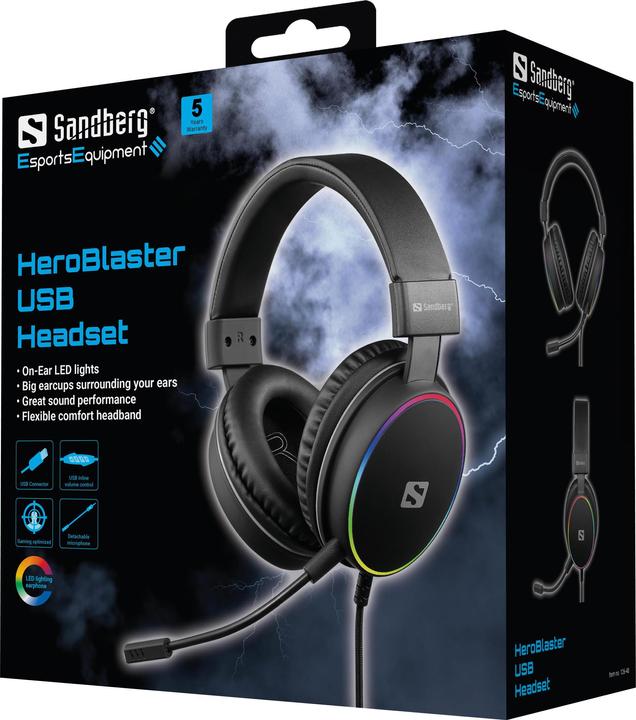 Actual product image Sandberg HeroBlaster USB headset (Cable)
