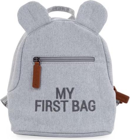 Childhome Kinderrucksack "My First Bag" canvas grau