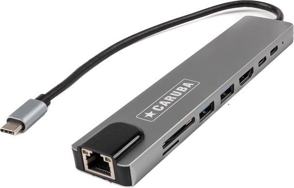 Produktbild Caruba 8 in 1 USB C Hub met Ethernet (USB-C, 8 Ports)