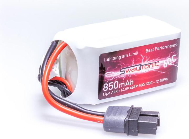 Image du produit Swaytronic Sway-FPV 4S 14.8V 850mAh 60C/120C XT60 (14.80 V, 850 mAh)