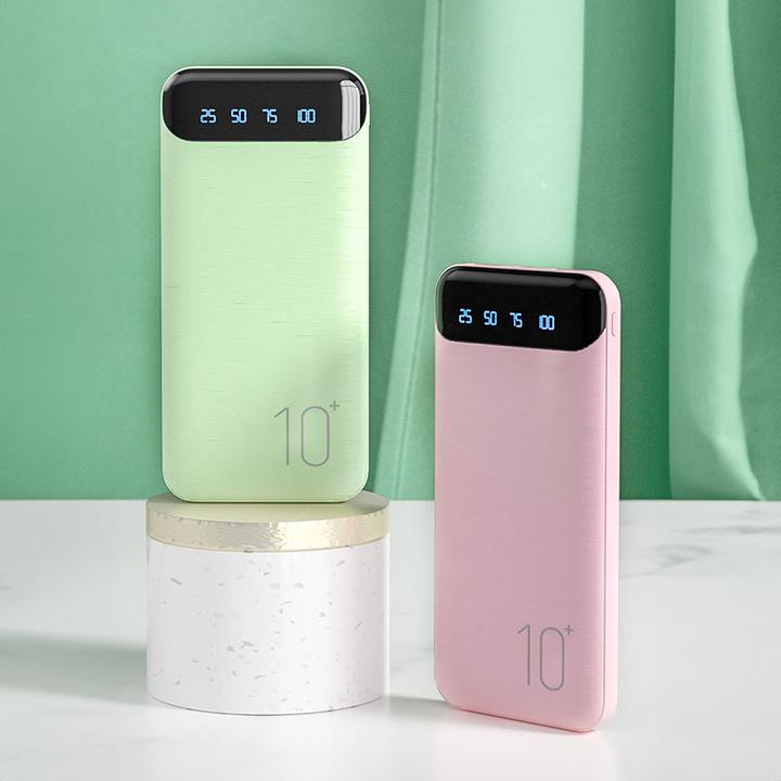 Image du produit Wekome WP-161 - Powerbank 10000 mAh Super Charging 2xUSB-A LED (Weiss) (10000 mAh)