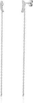 Produktbild JVD - Long silver earrings 2 in 1 with zircons SVLE1849X75BI00