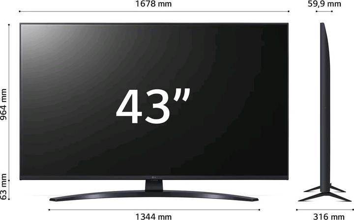 Actual product image LG 43UT81006LA Smart TV 43-inch 4K (55", UT81, LED, 4K)