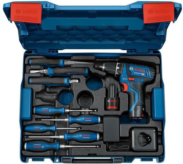 Produktbild Bosch Professional Akku-Werkzeugset GSR 12 V-15 (Akkubetrieb)