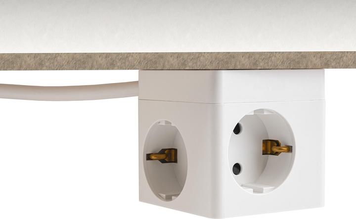 Productafbeelding Delock Stopcontactkubus met 3-weg verlengsnoer met kinderslot (3 x, CEE 7/7, 1.50 m)