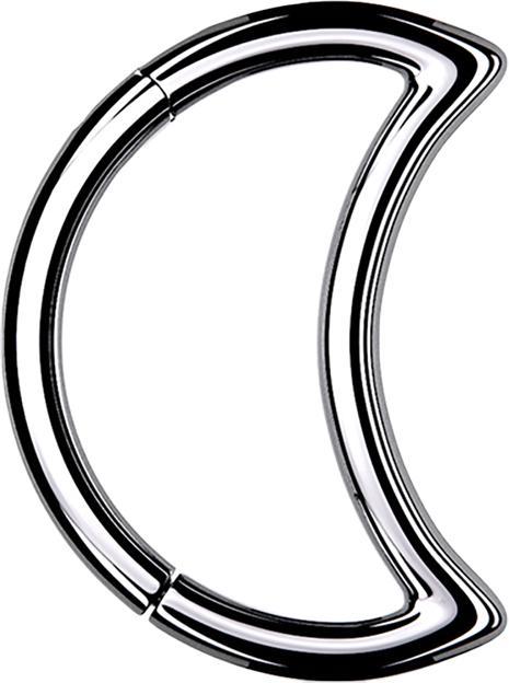 Image du produit Star Piercing Micro anneau segment pliable argent Lune (Acier chirurgical 316L, sans laiton)