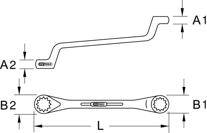 Produktbild KS Tools Doppel-Ringschlüssel gekröpft (30 mm)