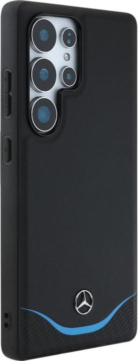 Image du produit Mercedes Leather Contrasted Blue Horizontal Curve MagSafe Case for Samsung Galaxy S25 Ultra - Black (Samsung Galaxy S25 Ultra)