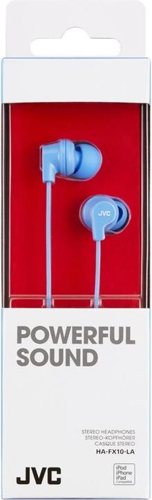 Actual product image JVC HA-FX10-LA-E Colourful inner-ear headphones (Cable)