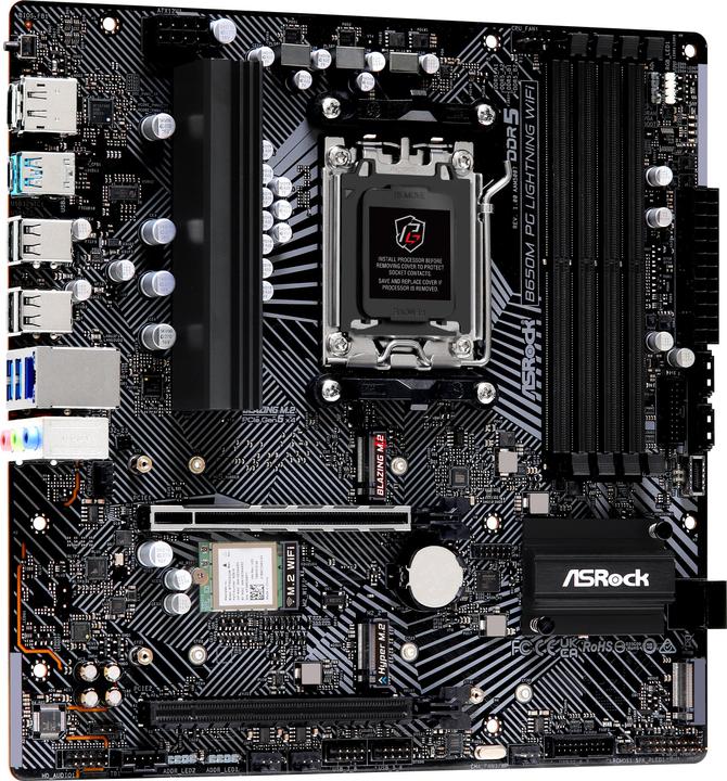 Produktbild AsRock B650M PG Lightning WiFi (AM5, AMD B650, mATX)