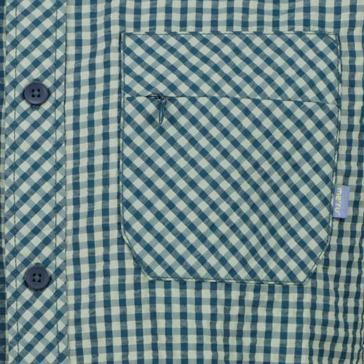 Immagine prodotto Meru Valongo Seersucker Shirt S S (L)