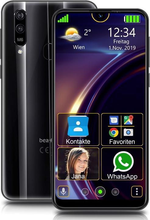 Bea-Fon M6 (32 GB, Black, 6.26", Single SIM, 8 Mpx, 4G)