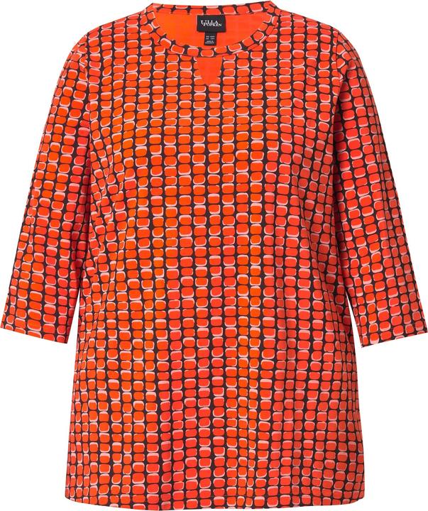Produktbild Ulla Popken Shirt, grafischer Druck, A-Linie, Rundhals, 3/4-Arm (50, 52)