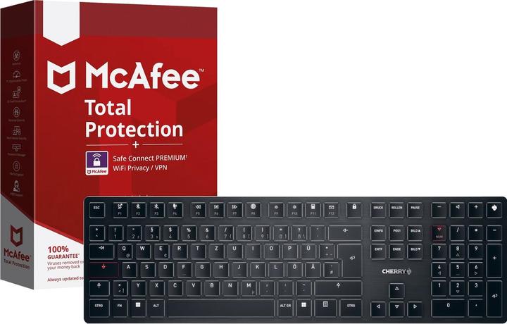 Image du produit CHERRY KW X ULP + McAfee 1Y 3 Users (DE, Filaire, Sans fil)