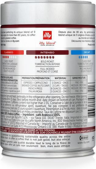 Nährwerte und Zutaten Illy Espresso (250 g, Dunkle Röstung)