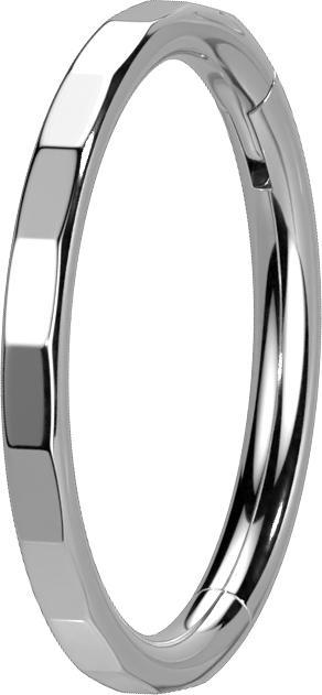 Immagine prodotto Star Piercing Anello a micro segmenti incernierato con bordi d'argento rotti (senza ottone, Titanio G23)