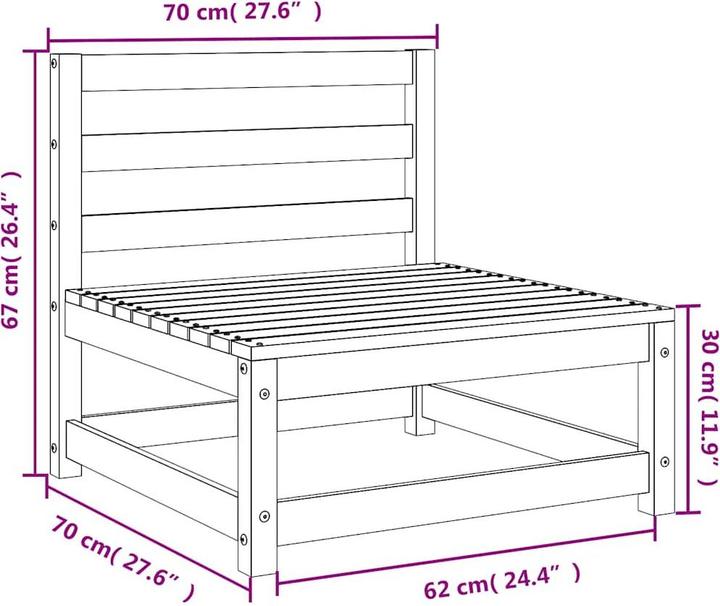 Produktbild VidaXL Sofa Mittelstück